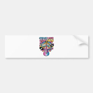 Peace Love Music Bumper Sticker