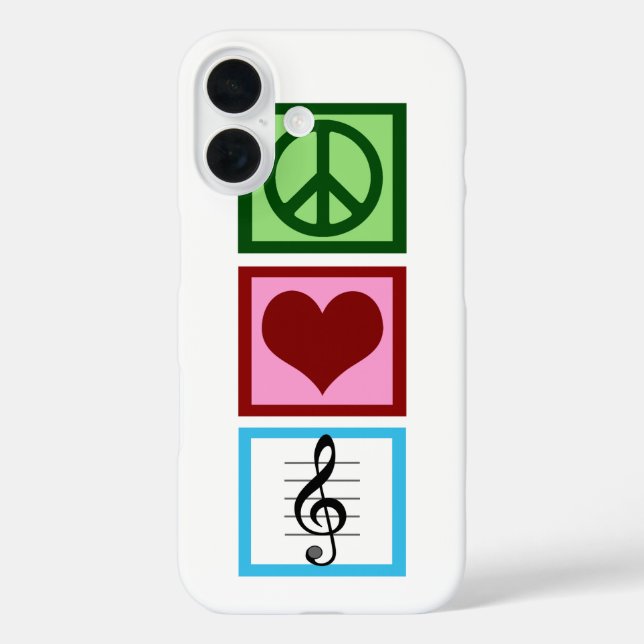 Peace Love Music Case-Mate iPhone Case (Back)