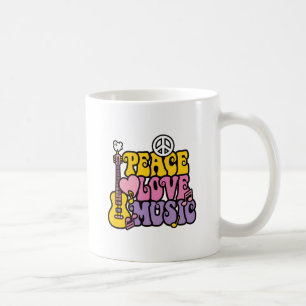 PEACE LOVE & MUSIC COFFEE MUG