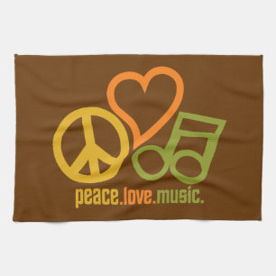 Peace-Love-Music custom kitchen towels