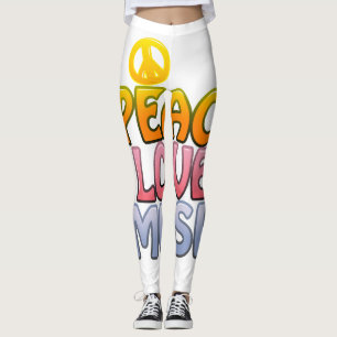 Peace love music. leggings