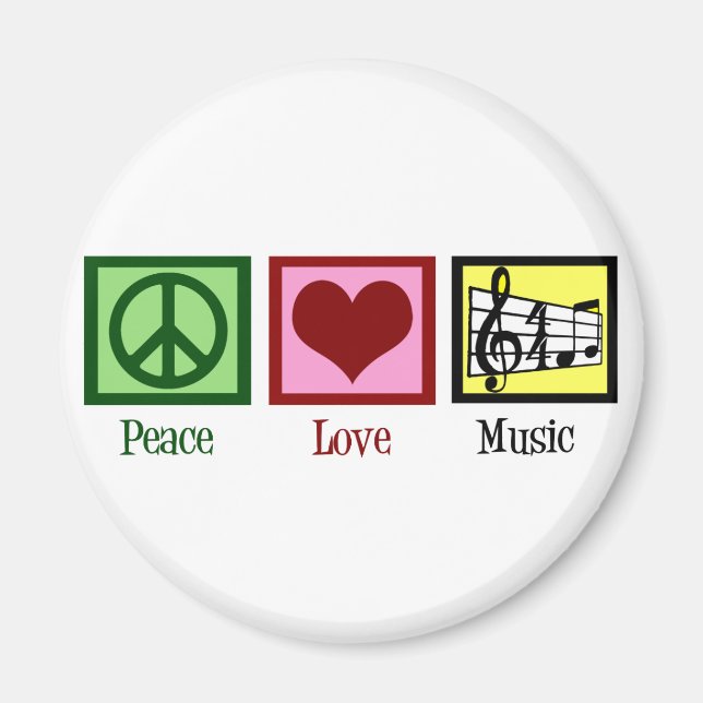 Peace Love Music Magnet (Front)