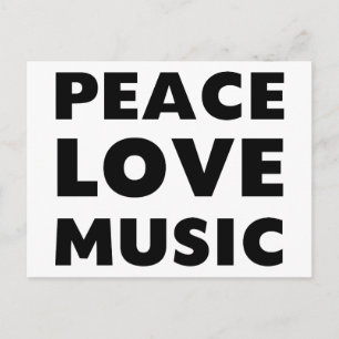 Peace Love Music Postcard
