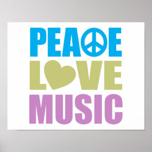 Peace Love Music Poster