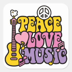 Peace Love Music Sticker