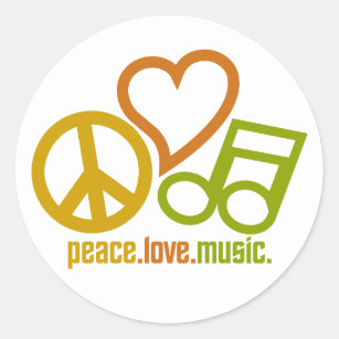 Peace Love Music stickers