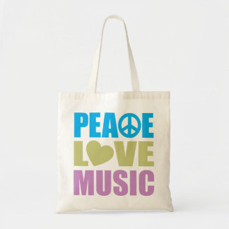 Peace Love Music Tote Bag