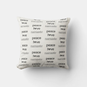 Peace Love Namaste -Reversible Modern Motivational Cushion