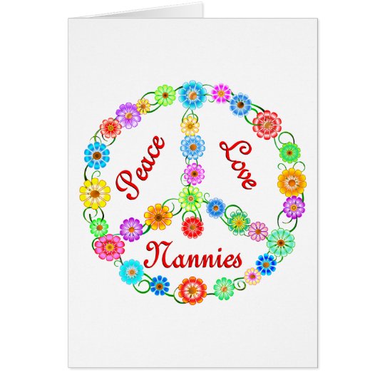Peace Love Nannies Card