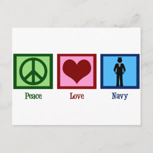 Peace Love Navy Postcard