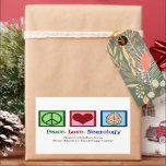 Peace Love Neurology Custom Neurologist Rectangular Sticker<br><div class="desc">Peace Love Neurology holiday gift stickers for a neurologist who specialises in brain disorders and neuroscience. A cool custom neurosurgeon or neurology nurse Christmas gift sticker.</div>