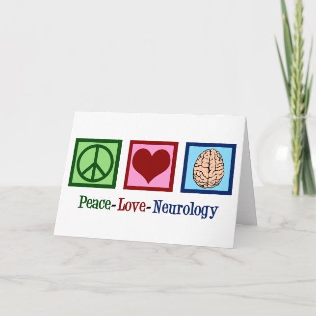 Peace Love Neurology Holiday Card (Front)