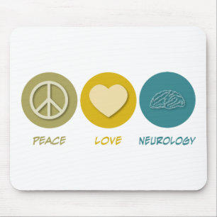 Peace Love Neurology Mouse Mat