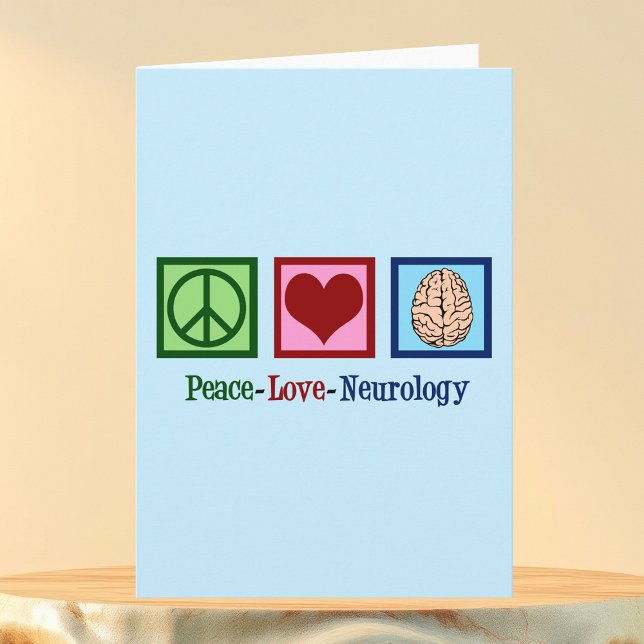 Peace Love Neurology - Neurologist Holiday Card (Creator Uploaded)
