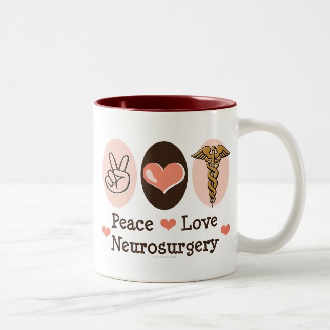 Peace Love Neurosurgery Mug (Right)