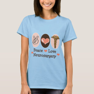Peace Love Neurosurgery Ringer Tee Shirt