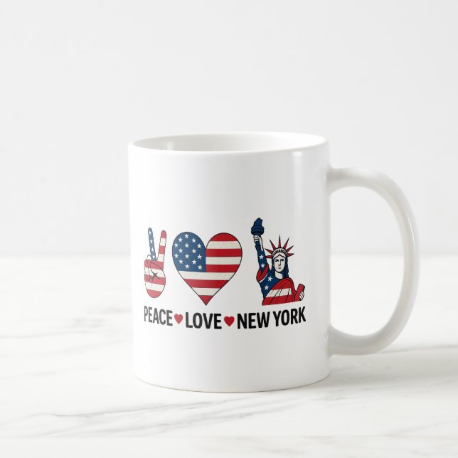 Peace Love New York Coffee Mug (Right)