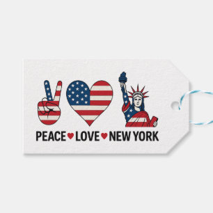 Peace Love New York Gift Tags