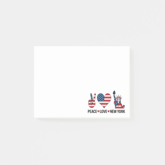 Peace Love New York Post-it Notes (Front)