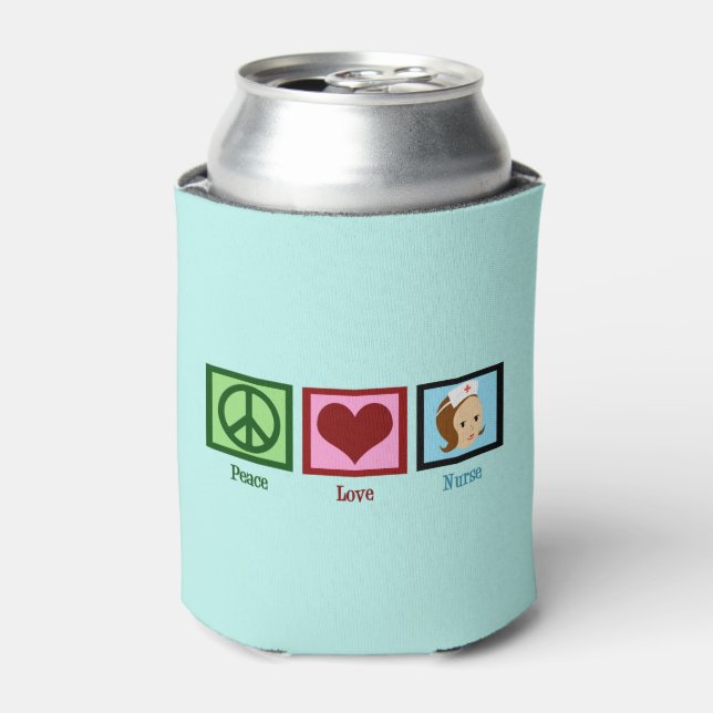 Peace Love Nurse Can Cooler (Can Front)