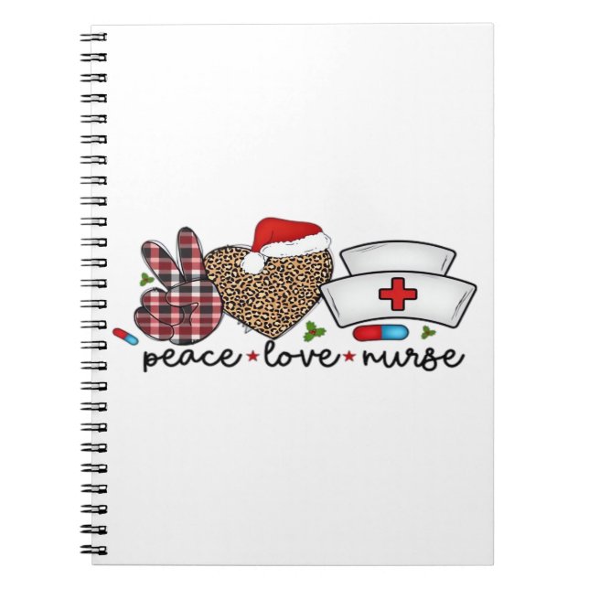 Peace Love Nurse, Halloween Classic T-Shirt Notebook (Front)