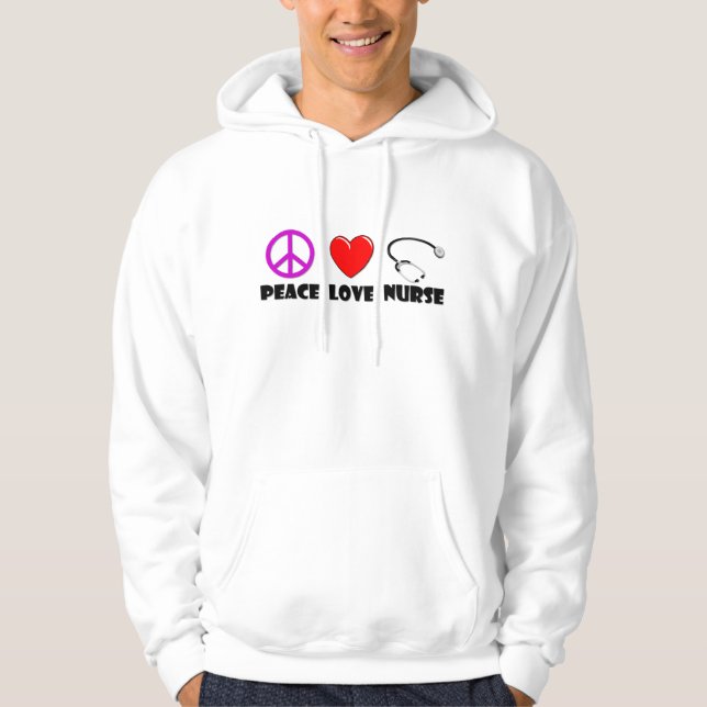 Peace Love Nurse Hoodie (Front)