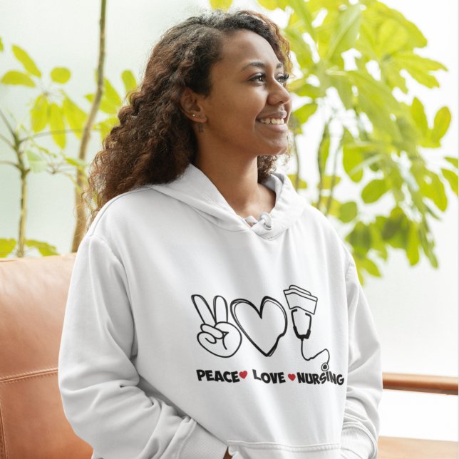 Peace Love Nursing Appreciation Hoodie (Creator Uploaded)