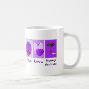 Peace Love Nursing Assistant Coffee Mug