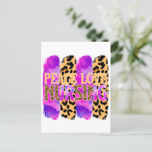 Peace Love Nursing – Cute Nurse Design (2) Postcard