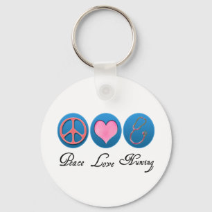 Peace Love Nursing Key Ring