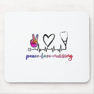 peace love nursing mouse mat