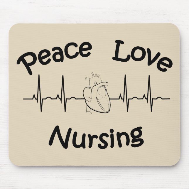 Peace Love Nursing Mousepad (Front)