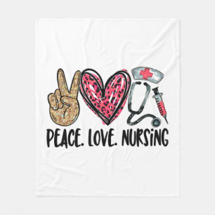 peace love nursing shirt fleece blanket