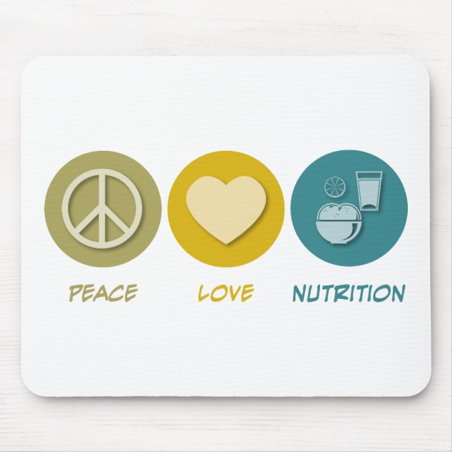 Peace Love Nutrition Mouse Mat (Front)