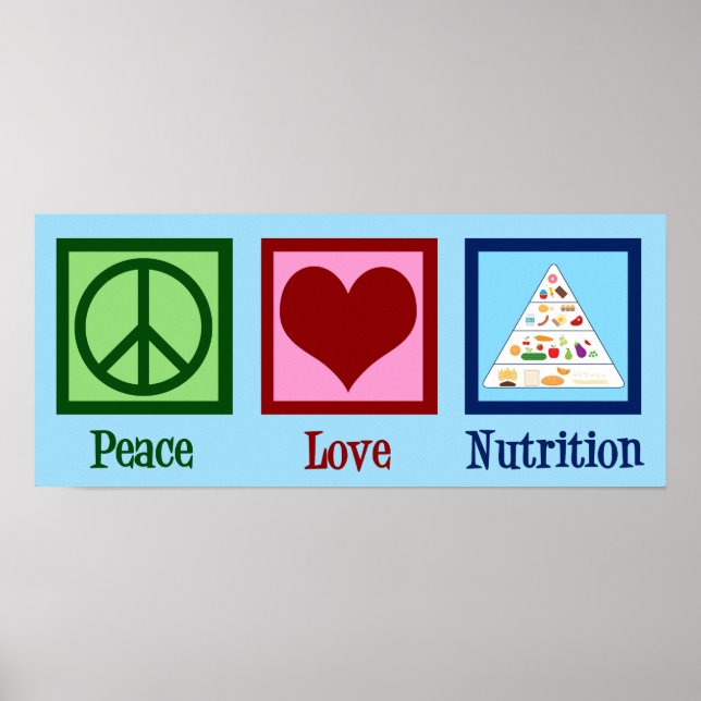 Peace Love Nutrition Poster (Front)