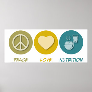Peace Love Nutrition Poster