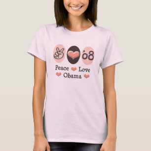 Peace Love Obama 08 Organic Tee