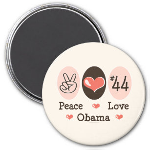 Peace Love Obama 44 Magnet