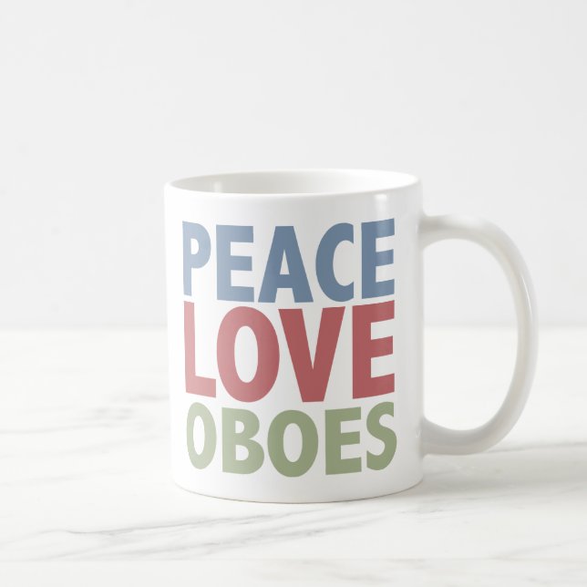 Peace Love Oboes Coffee Mug (Right)