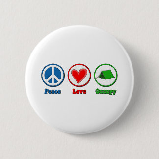 Peace Love Occupy 6 Cm Round Badge