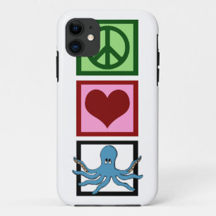 Peace Love Octopus iPhone 11 Case