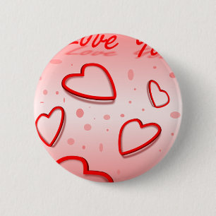 Peace Love Office Party Thanks Pattern Colourful 6 Cm Round Badge