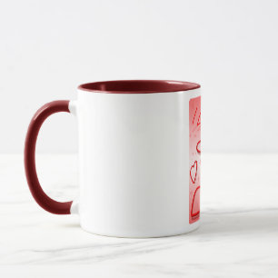 Peace Love Office Party Thanks Pattern Colourful Mug