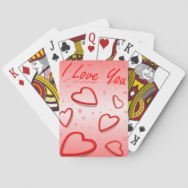Peace Love Office Party Thanks Pattern Colourful Playing Cards (Back)