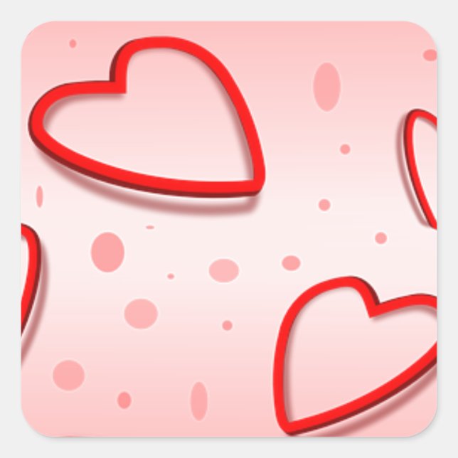 Peace Love Office Party Thanks Pattern Colourful Square Sticker (Front)