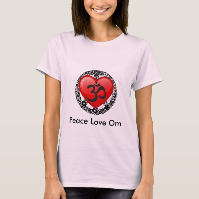 Peace Love Om Baby Doll T-Shirt (Fitted)-opt 2 (Front)