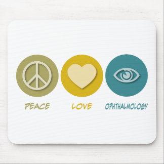 Peace Love Ophthalmology Mouse Mat