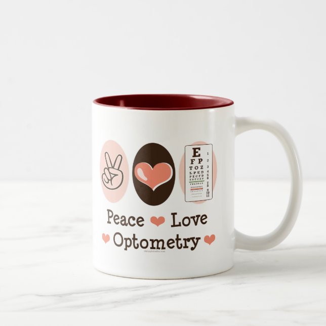 Peace Love Optometry Mug (Right)