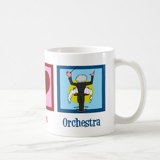 Peace Love Orchestra Coffee Mug (Right)