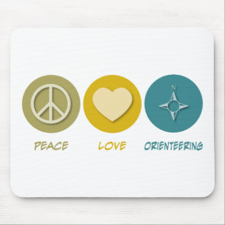 Peace Love Orienteering Mouse Mat